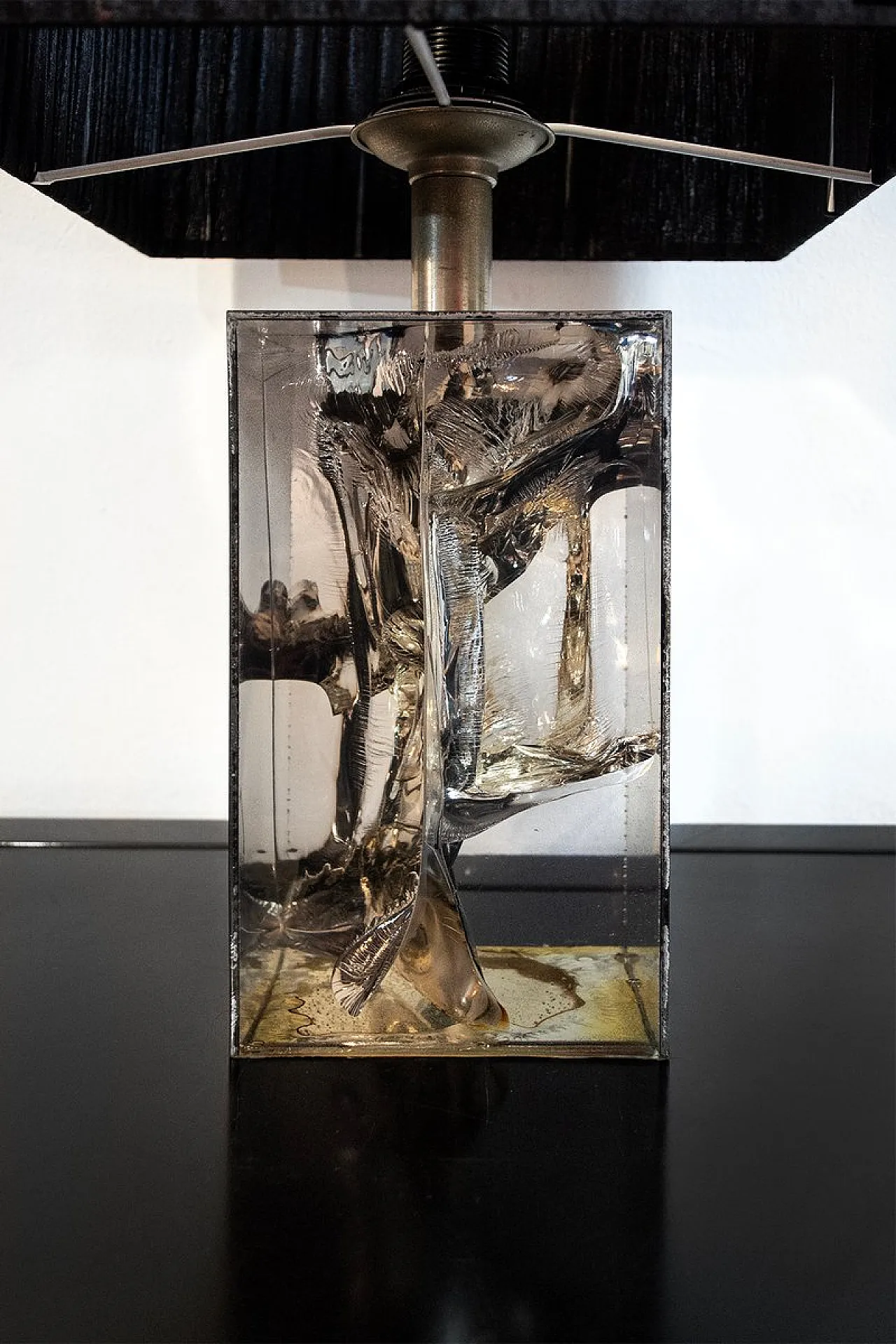 Lampada da tavolo in vetro acrilico, anni '70 3