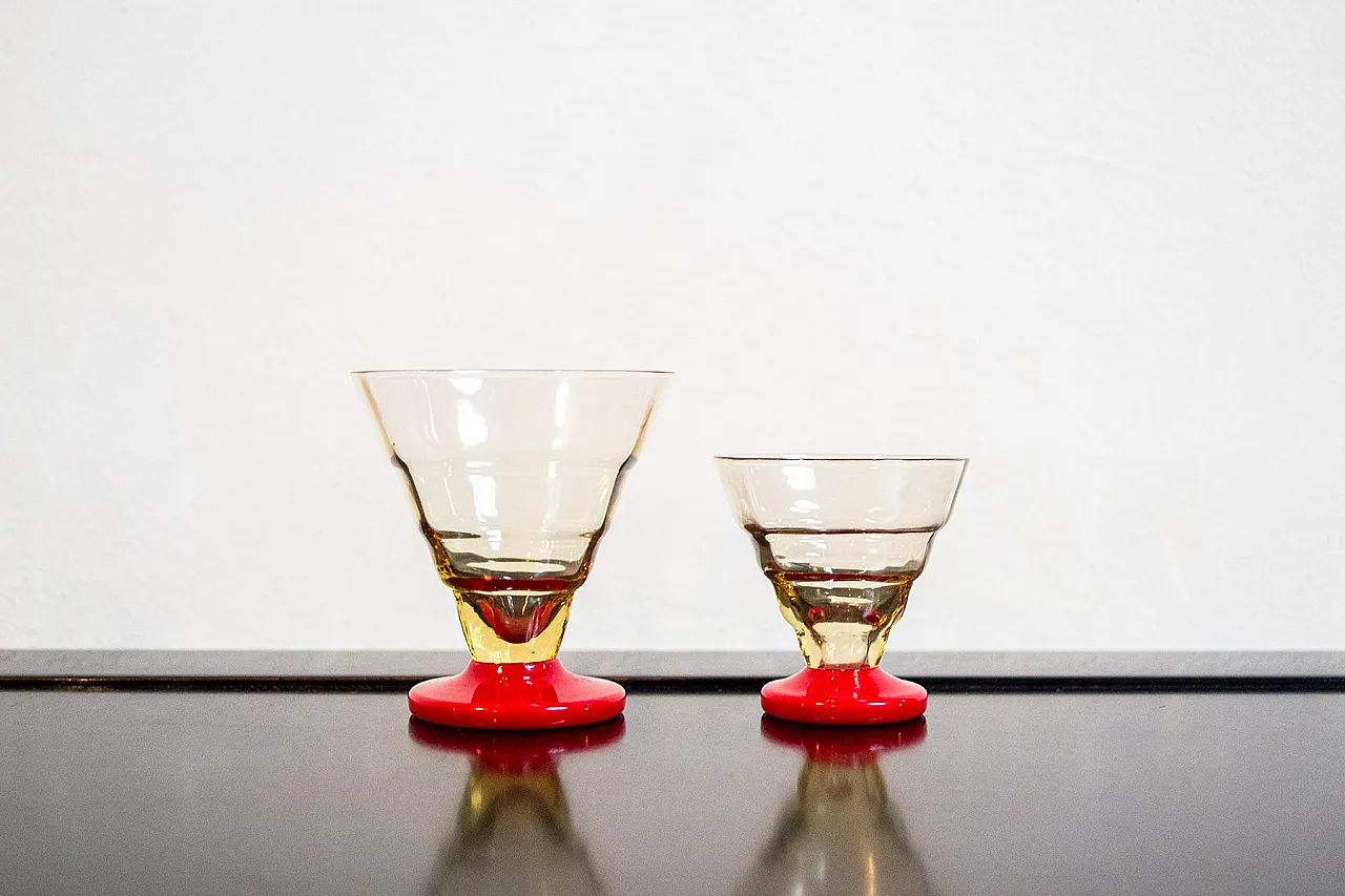 20 Bicchieri da shot in vetro attribuiti a Nason & Moretti, anni '30 1