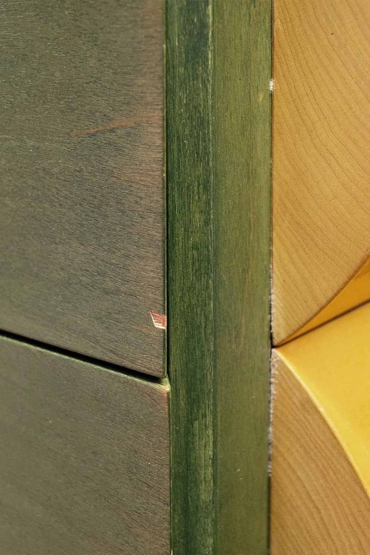 Architectural chest of drawers in wood, 1980s 11