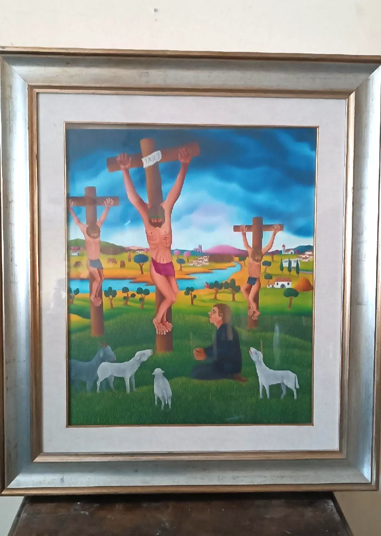 Dipinto di Cesare Marchesini, olio su tela, anni '30 2
