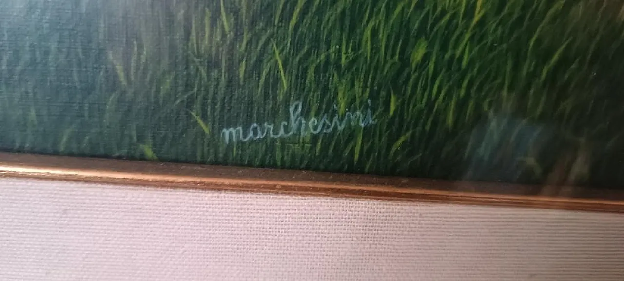Dipinto di Cesare Marchesini, olio su tela, anni '30 9