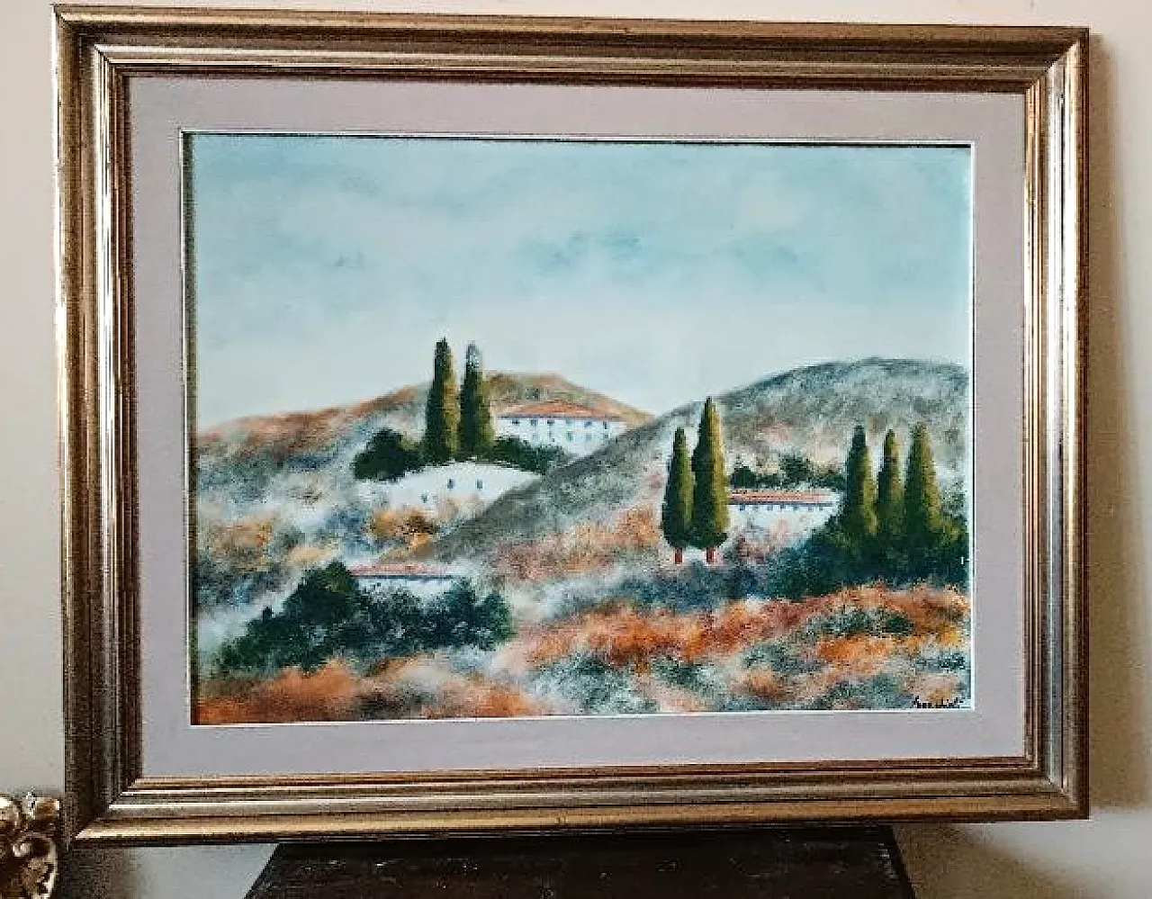 Tuscan landscape by Marino Scardigli, oil on canvas, 20th century 2