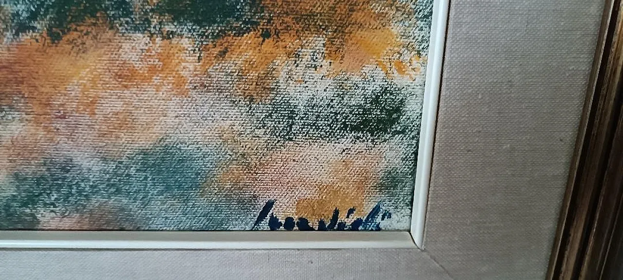 Tuscan landscape by Marino Scardigli, oil on canvas, 20th century 4