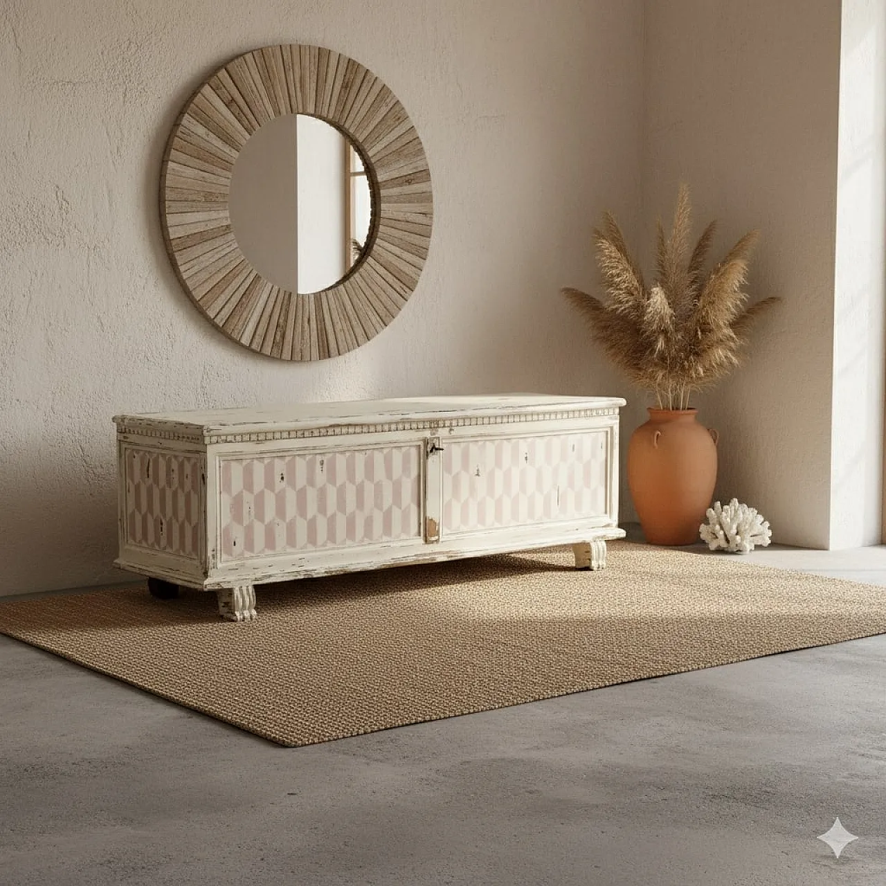 Chest in lacquered walnut and wrought iron, 18th century 2