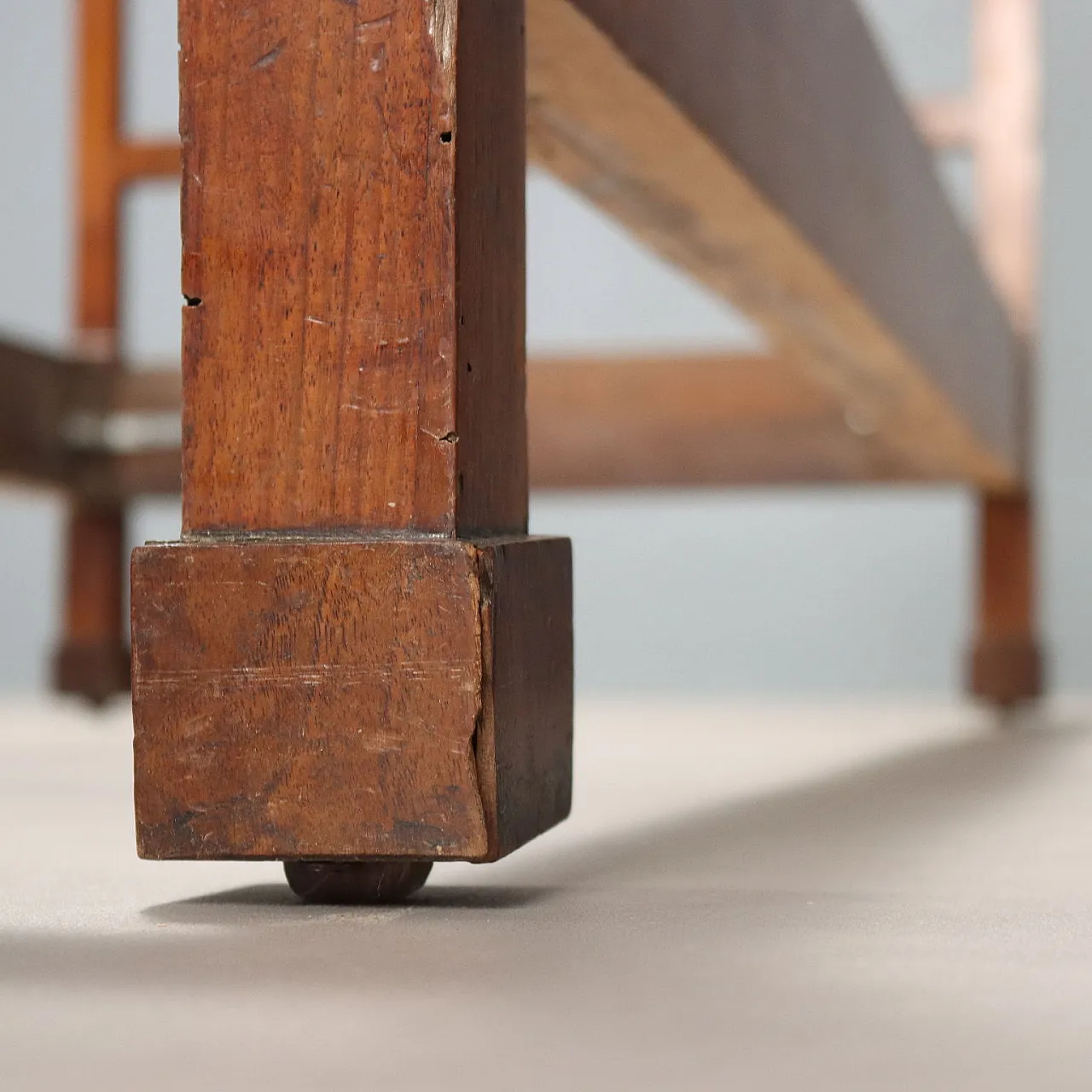 Letto singolo Empire in noce e ottone, '800 6