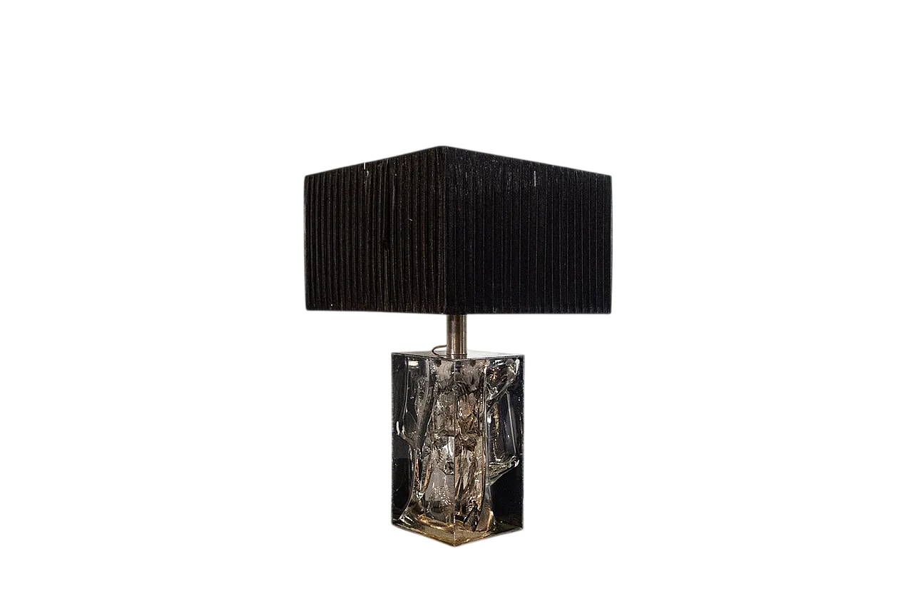 Lampada da tavolo in vetro acrilico, anni '70 5