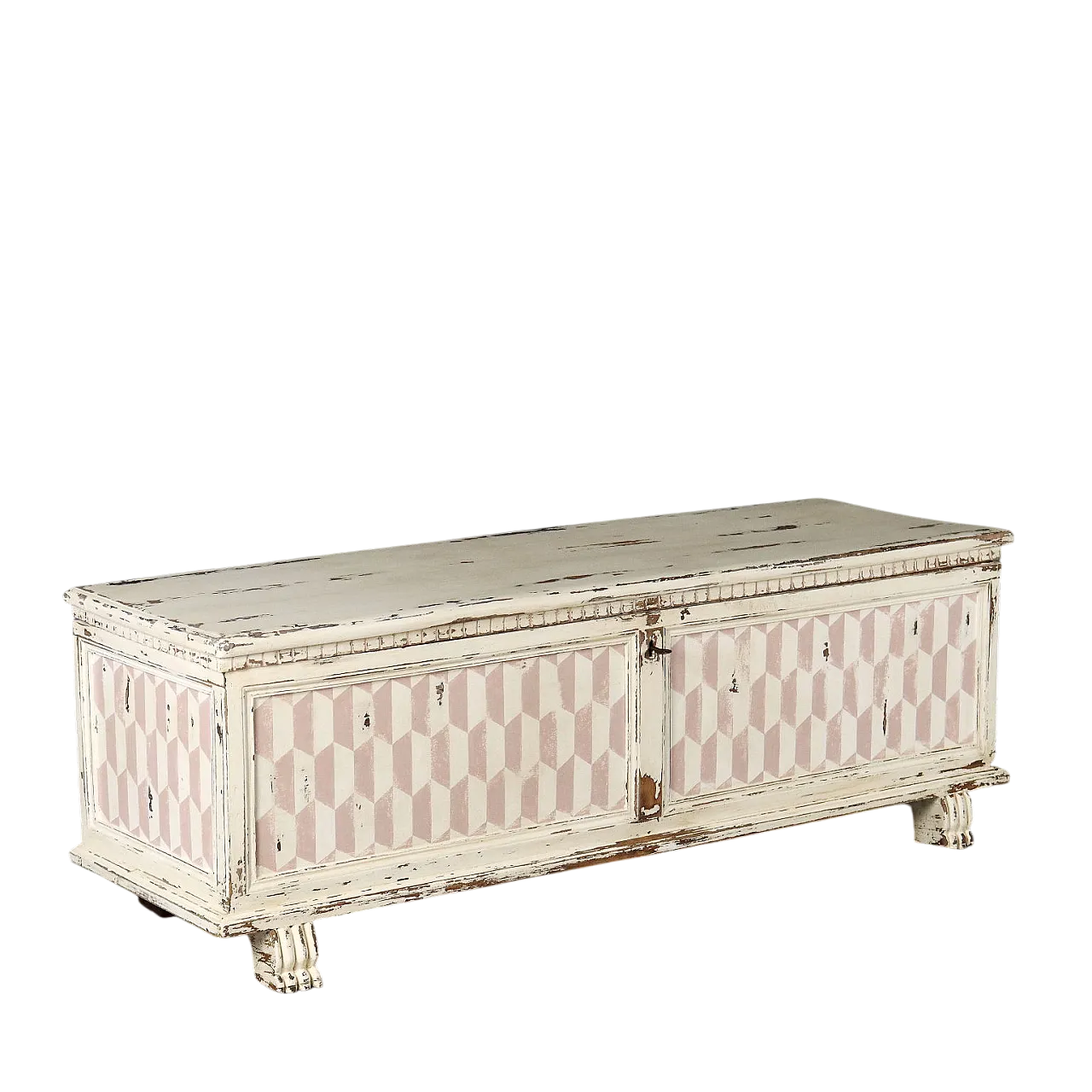 Chest in lacquered walnut and wrought iron, 18th century 11