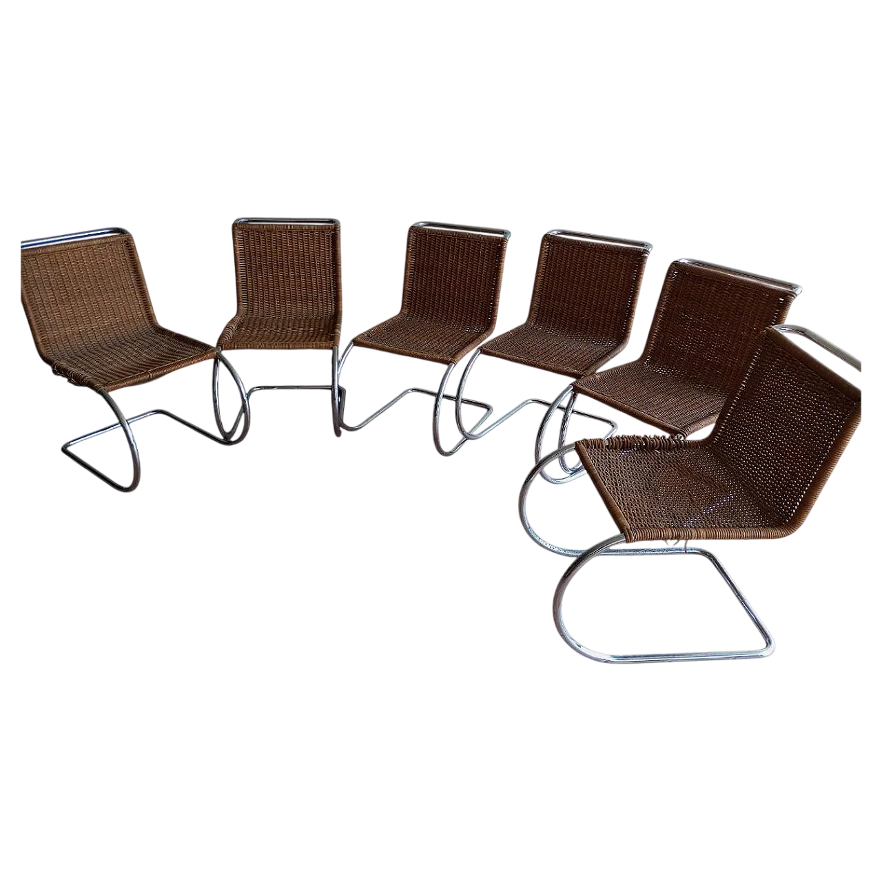 6 Chairs Mr10 by Ludwig Mies van der Rohe for Thonet, 20th century 14