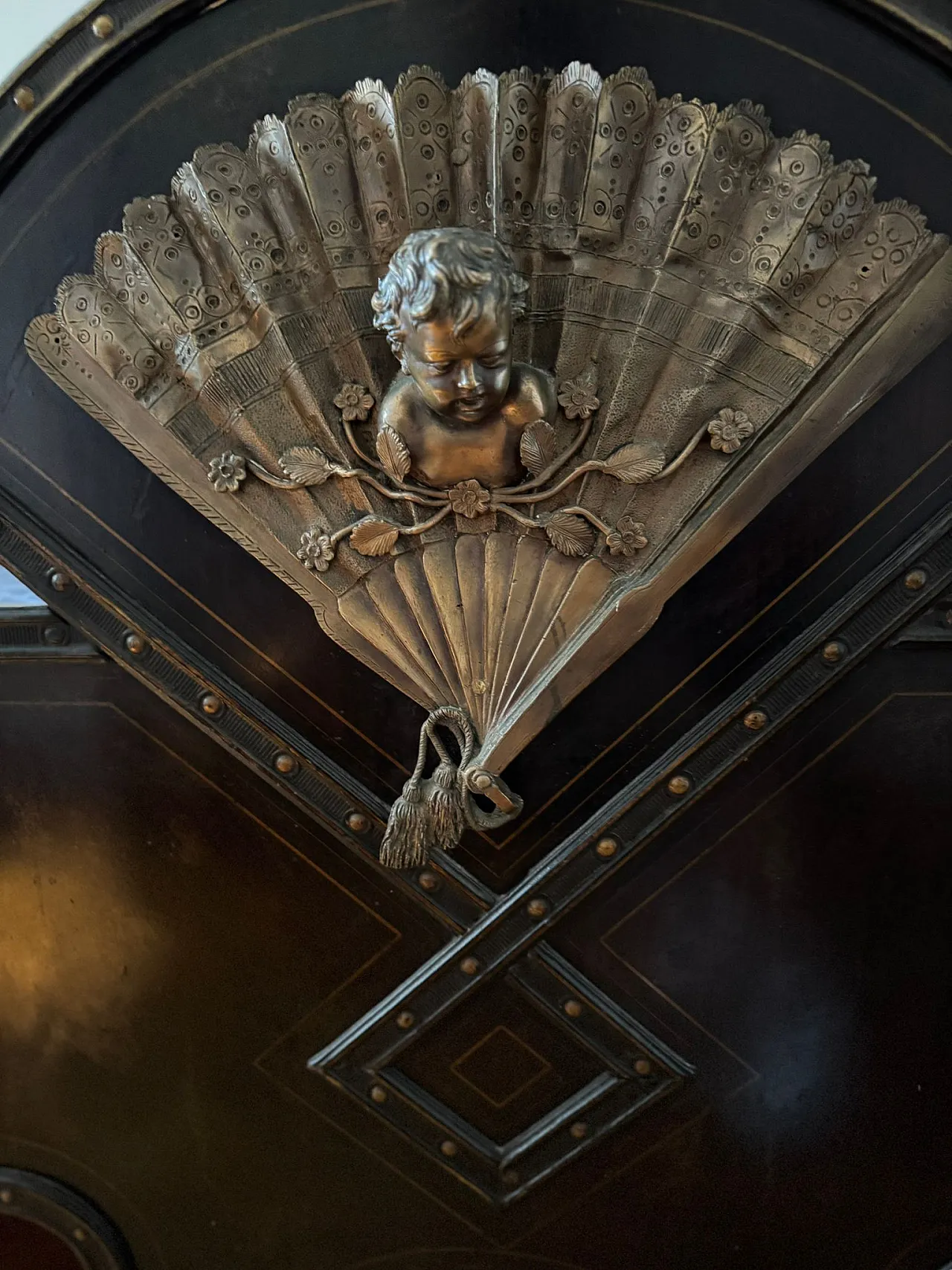 Letto matrimoniale in ghisa e ferro battuto, '800 5