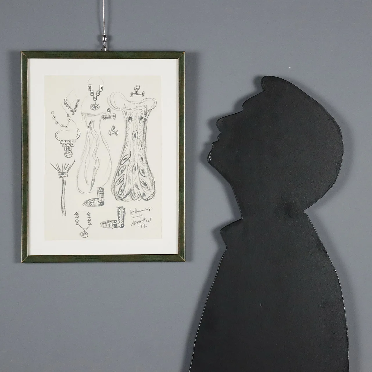 Disegno di Remo Brindisi, bozzetto per i costumi di Aida, anni '70 2