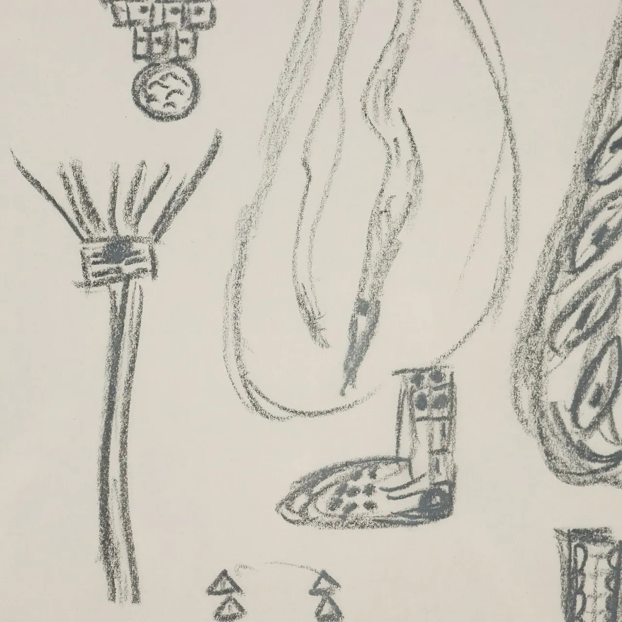 Disegno di Remo Brindisi, bozzetto per i costumi di Aida, anni '70 4