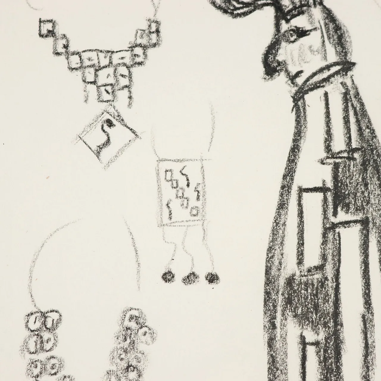 Disegno contemporaneo di Remo Brindisi Aida, anni '70 5