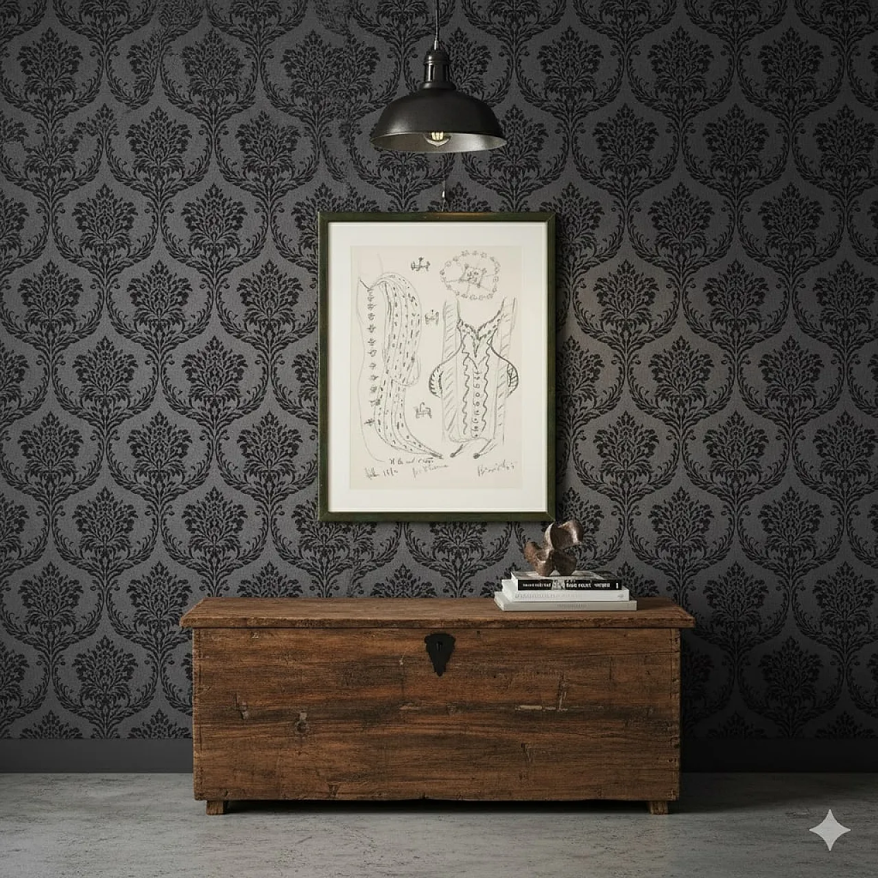 Disegno contemporaneo di Remo Brindisi, bozzetto per l'Aida, anni '70 2