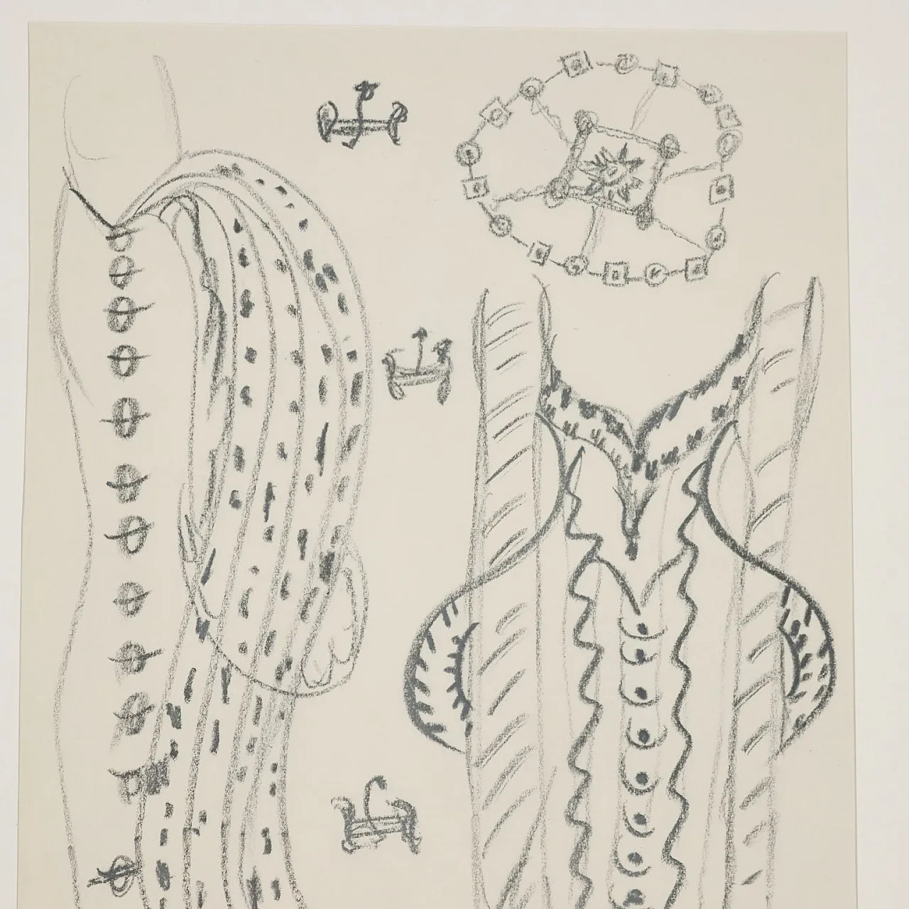 Disegno contemporaneo di Remo Brindisi, bozzetto per l'Aida, anni '70 4