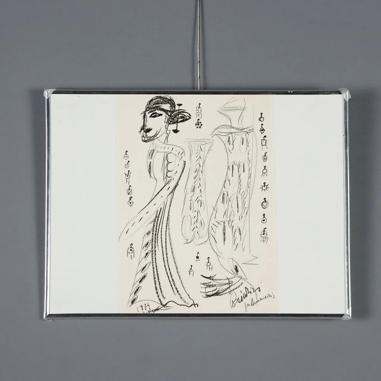 Schizzi per Aida, disegno di Remo Brindisi, anni '70 1