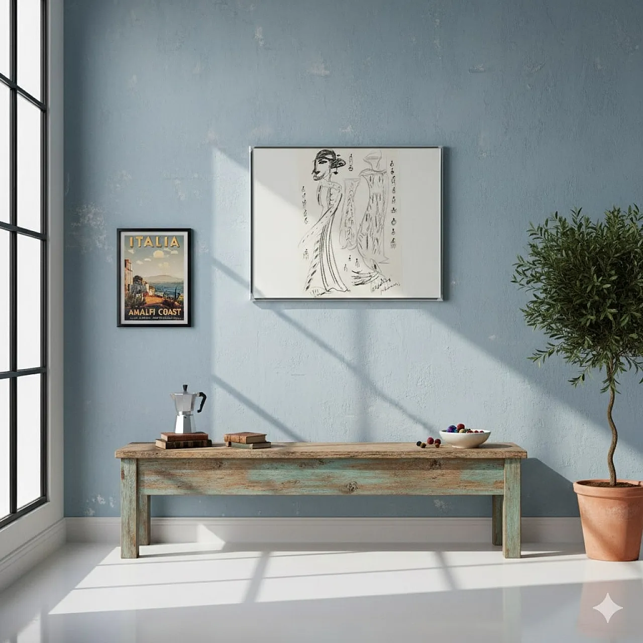 Schizzi per Aida, disegno di Remo Brindisi, anni '70 2