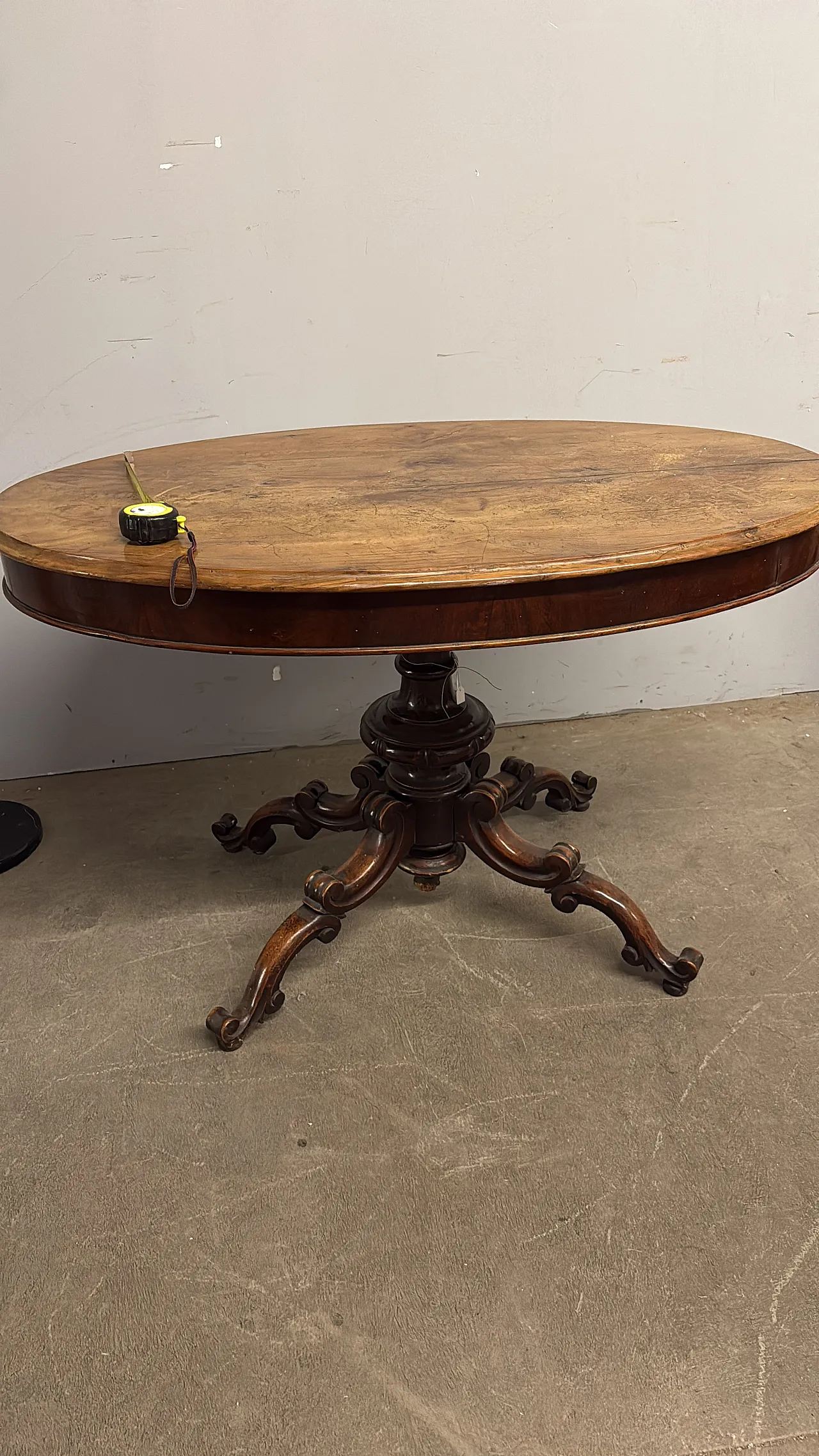 Tavolino ovale in noce massello L. Filippo, '800 2