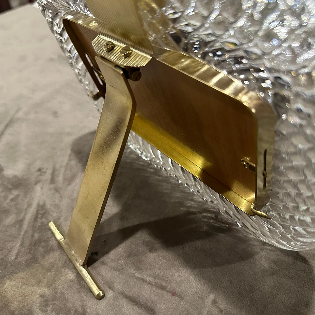 Clear Murano glass picture frame in the manner of Barovier, 1990s 4