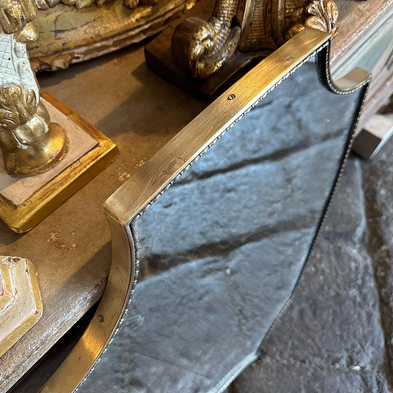 Specchio da parete in ottone di Gio Ponti, anni '60 4