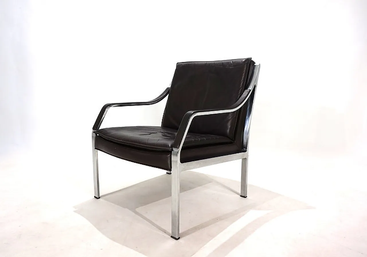 Poltrona in pelle Knoll Art Collection di Rudolf B. Glatzel, anni '70 1