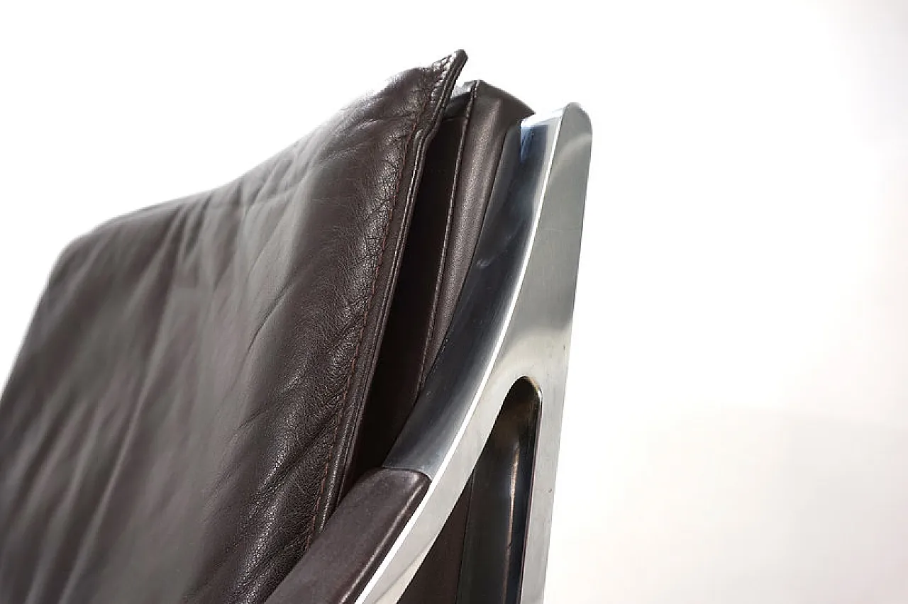 Poltrona in pelle Knoll Art Collection di Rudolf B. Glatzel, anni '70 7