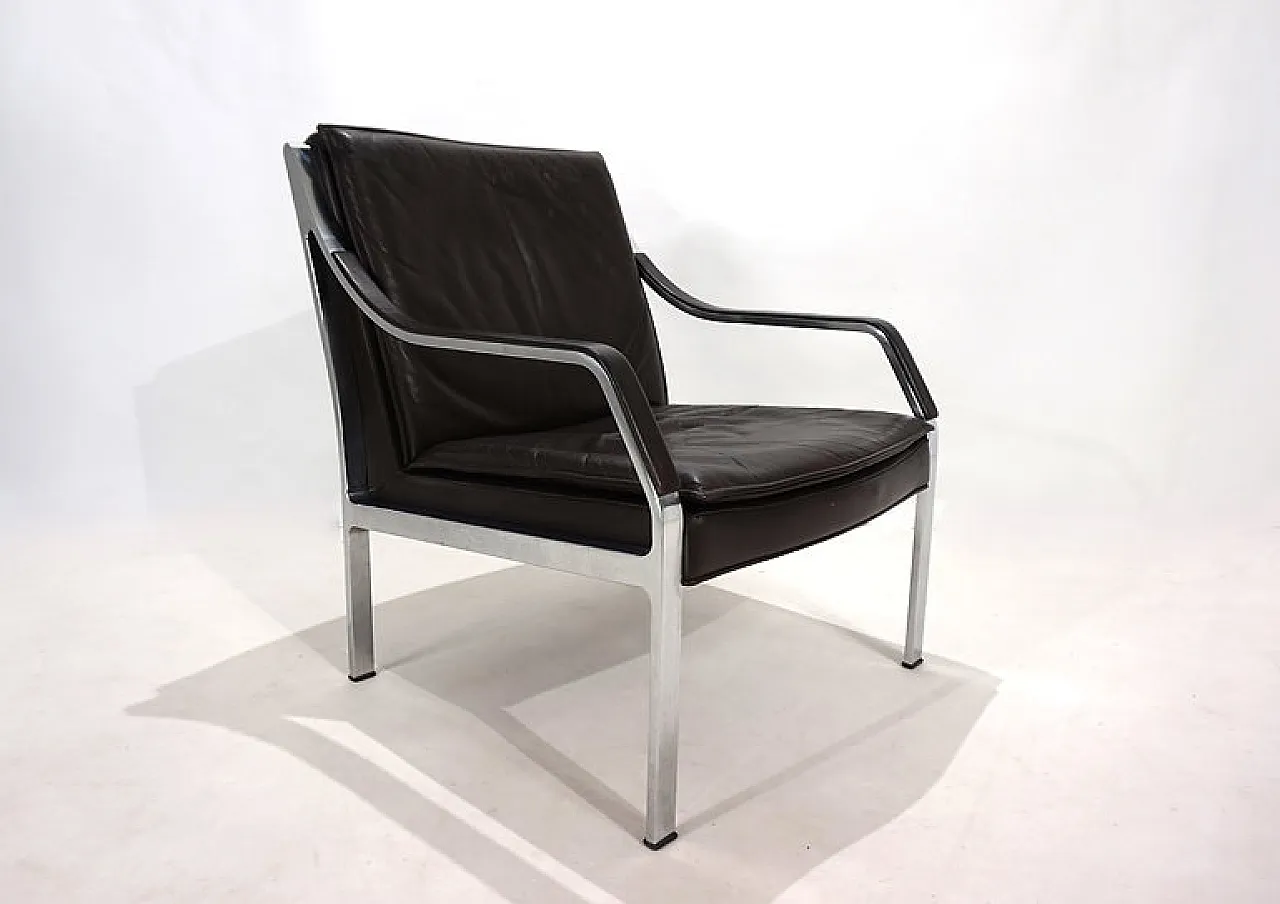 Poltrona in pelle Knoll Art Collection di Rudolf B. Glatzel, anni '70 11