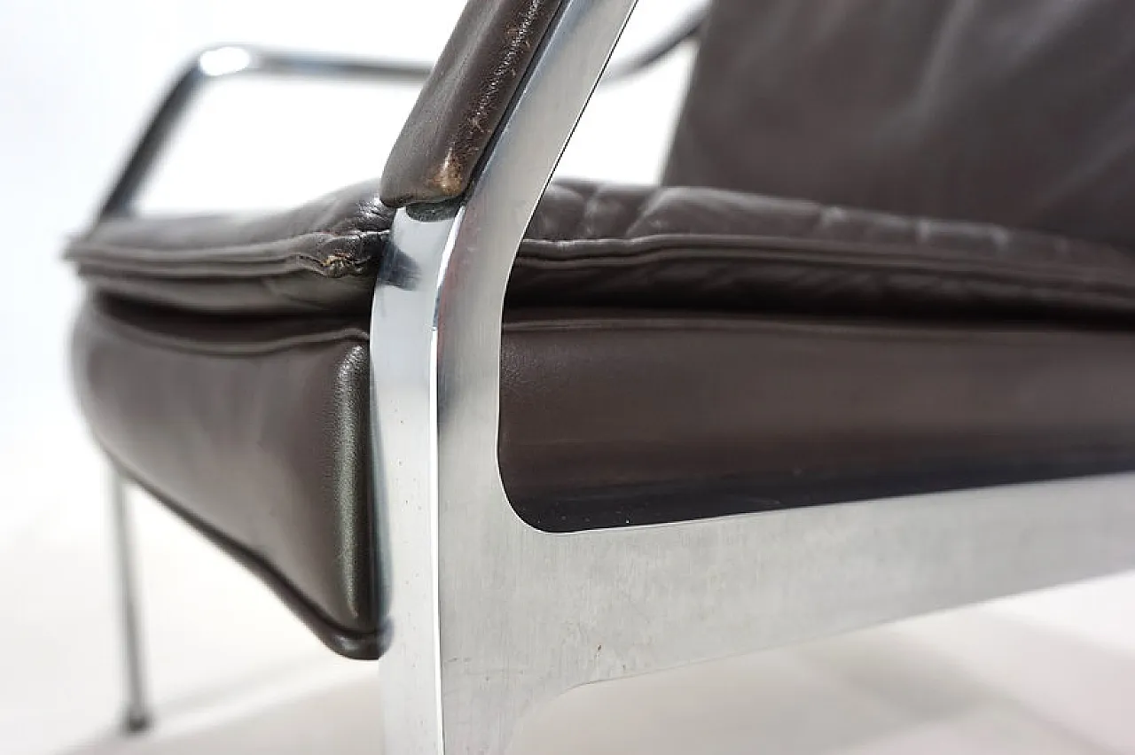 Poltrona in pelle Knoll Art Collection di Rudolf B. Glatzel, anni '70 12