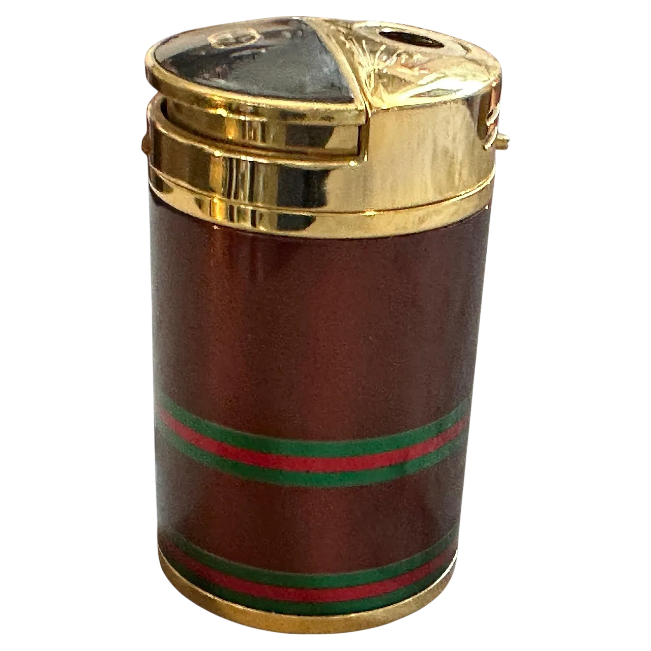 Modern brass and lacquer table lighter by Gucci, 1980s 13