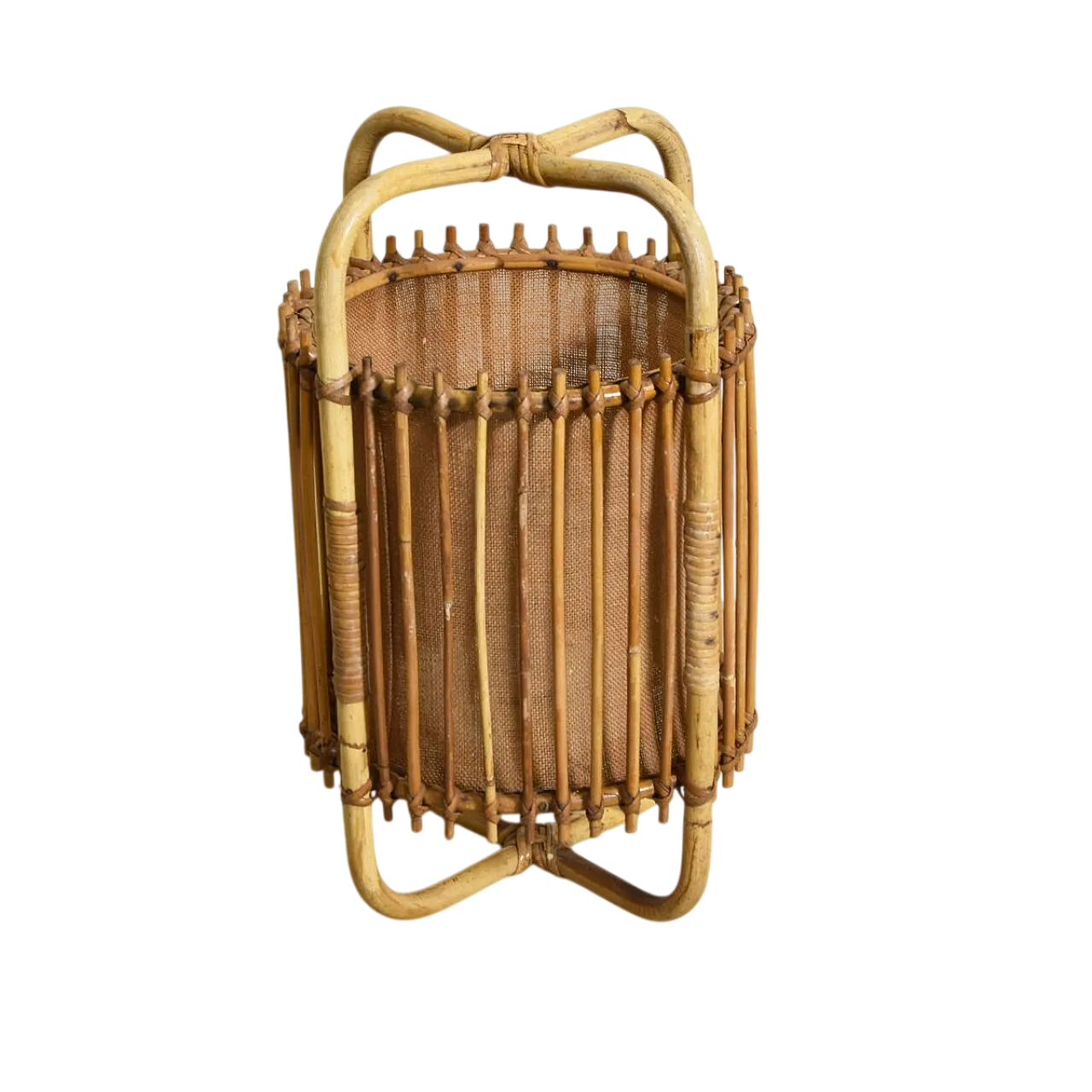 Lampada da tavolo in canna, anni '60 10