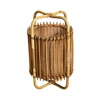 Lampada da tavolo in canna, anni '60