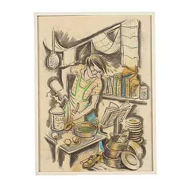 L'uomo in cucina di Nicola Benois, '900