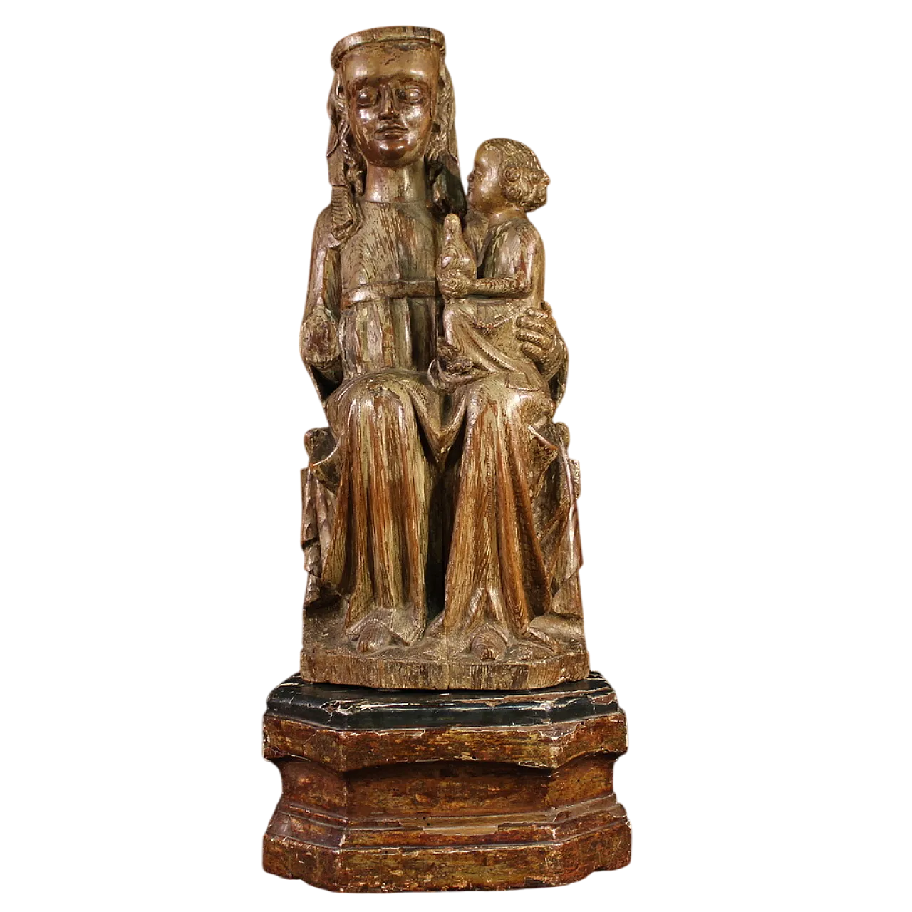 Madonna col Bambino, scultura lignea, '400 13