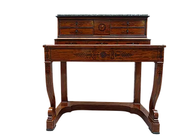 Charles X in Cuban mahogany inlaid Piedmont, 19th century
