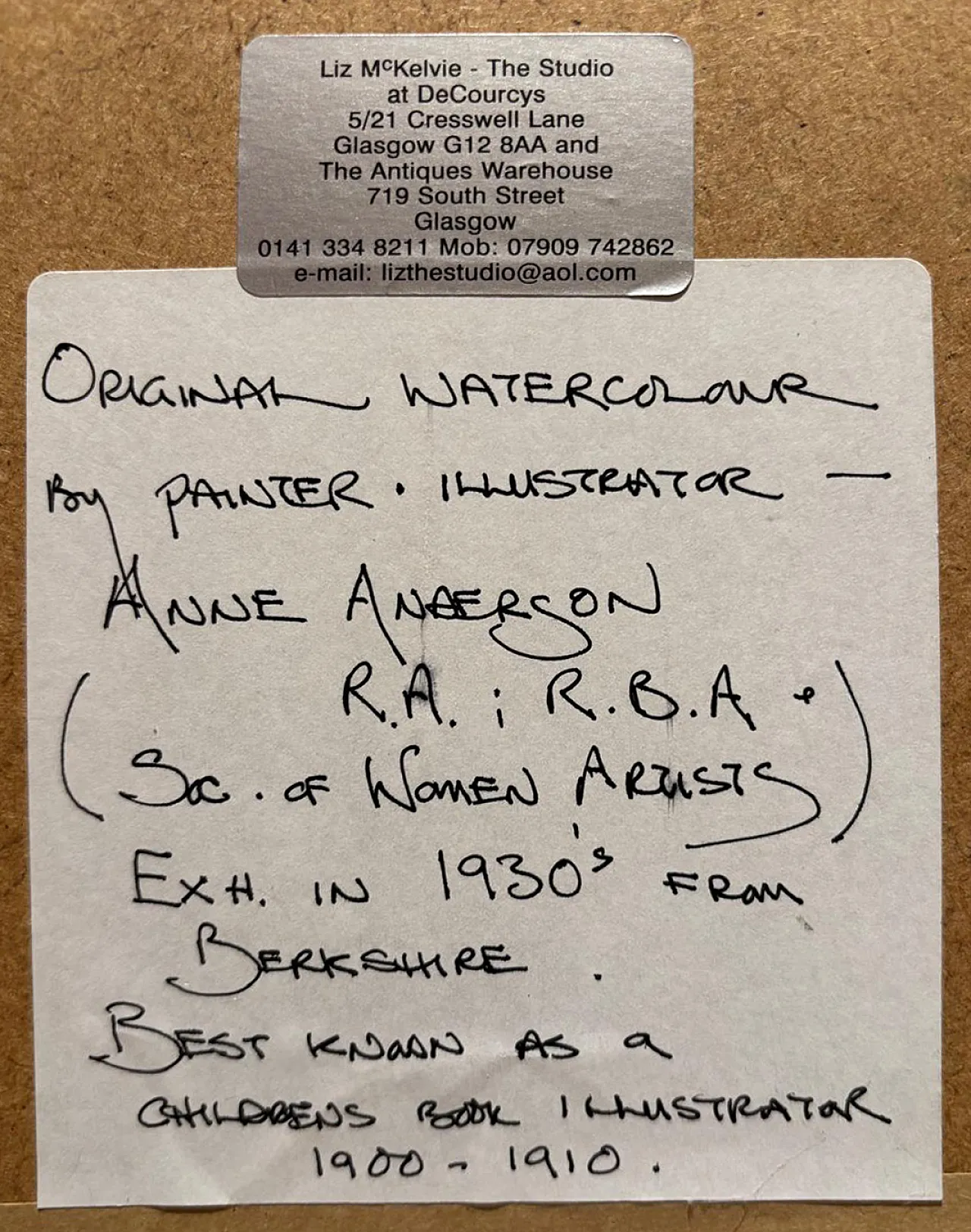Ponte in bosco di Anne Anderson, acquerello, primo '900 2