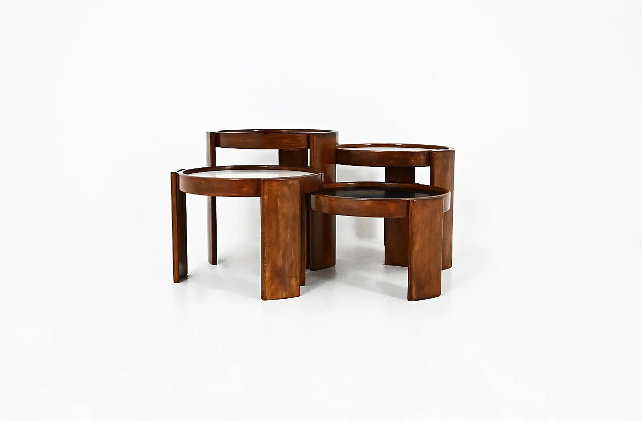 Model 780 Nesting Tables by Gianfranco Frattini for Cassina, 1960s 1