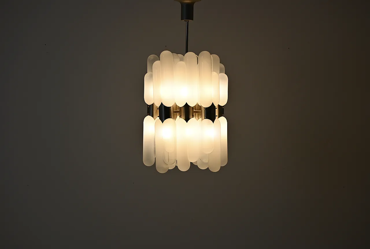 Lampadario Torpedo" di Carlo Nason per Mazzega, anni '60 1