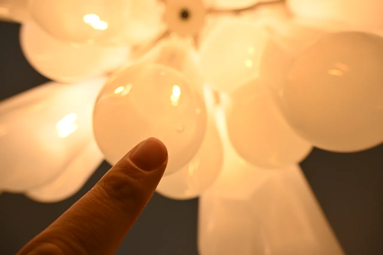 Lampadario Torpedo" di Carlo Nason per Mazzega, anni '60 10