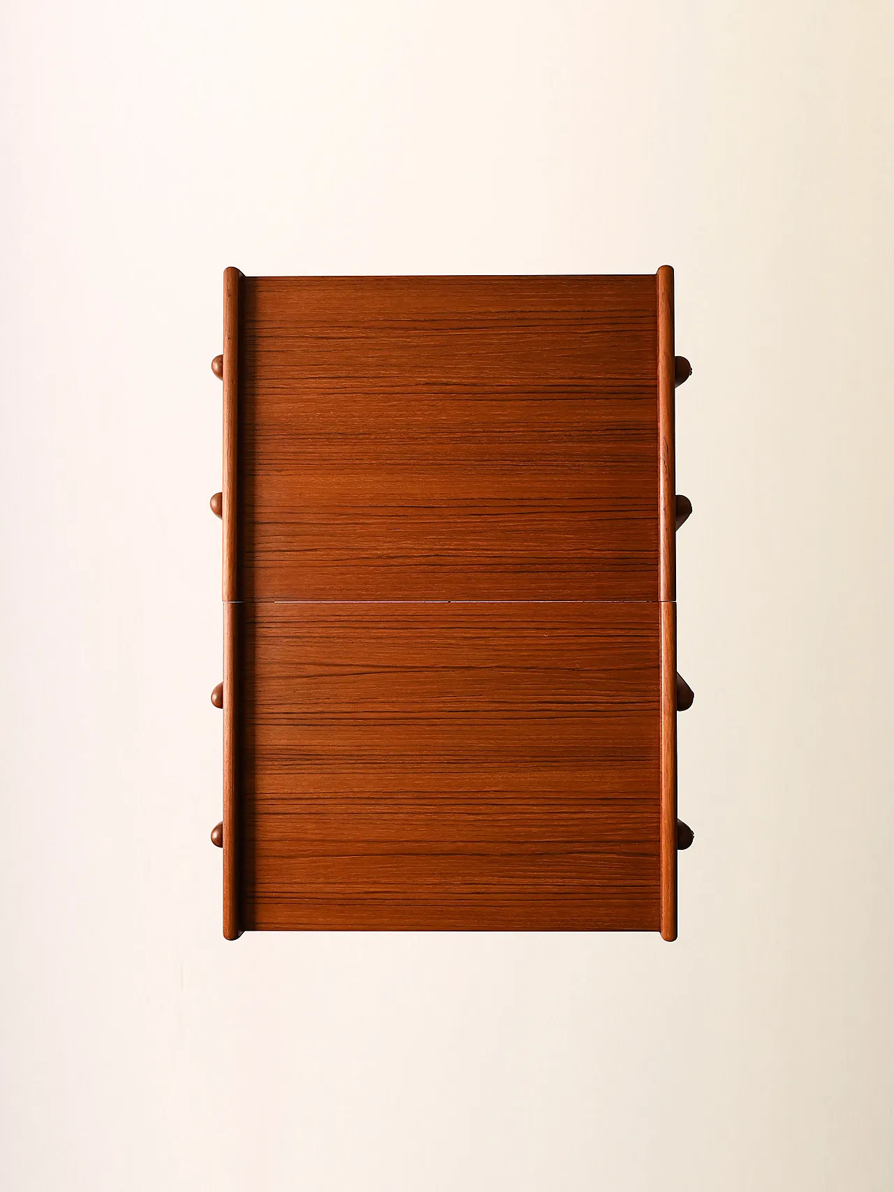 Pair of Scandinavian Teak bedside tables with retractable drawer, 60s 9