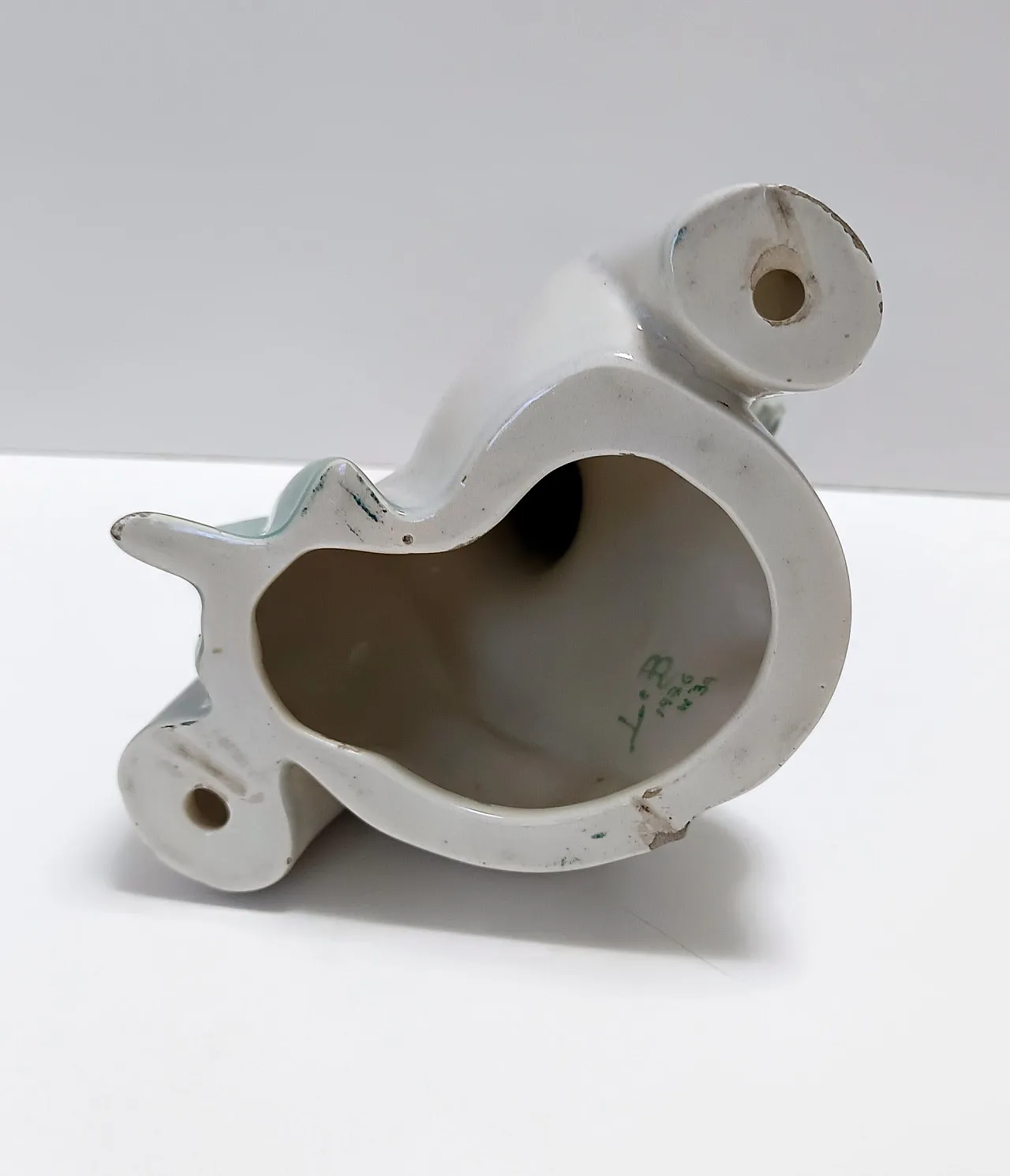 Painted and polished ceramic female bust by Clelia Bertetti, 1920s 13