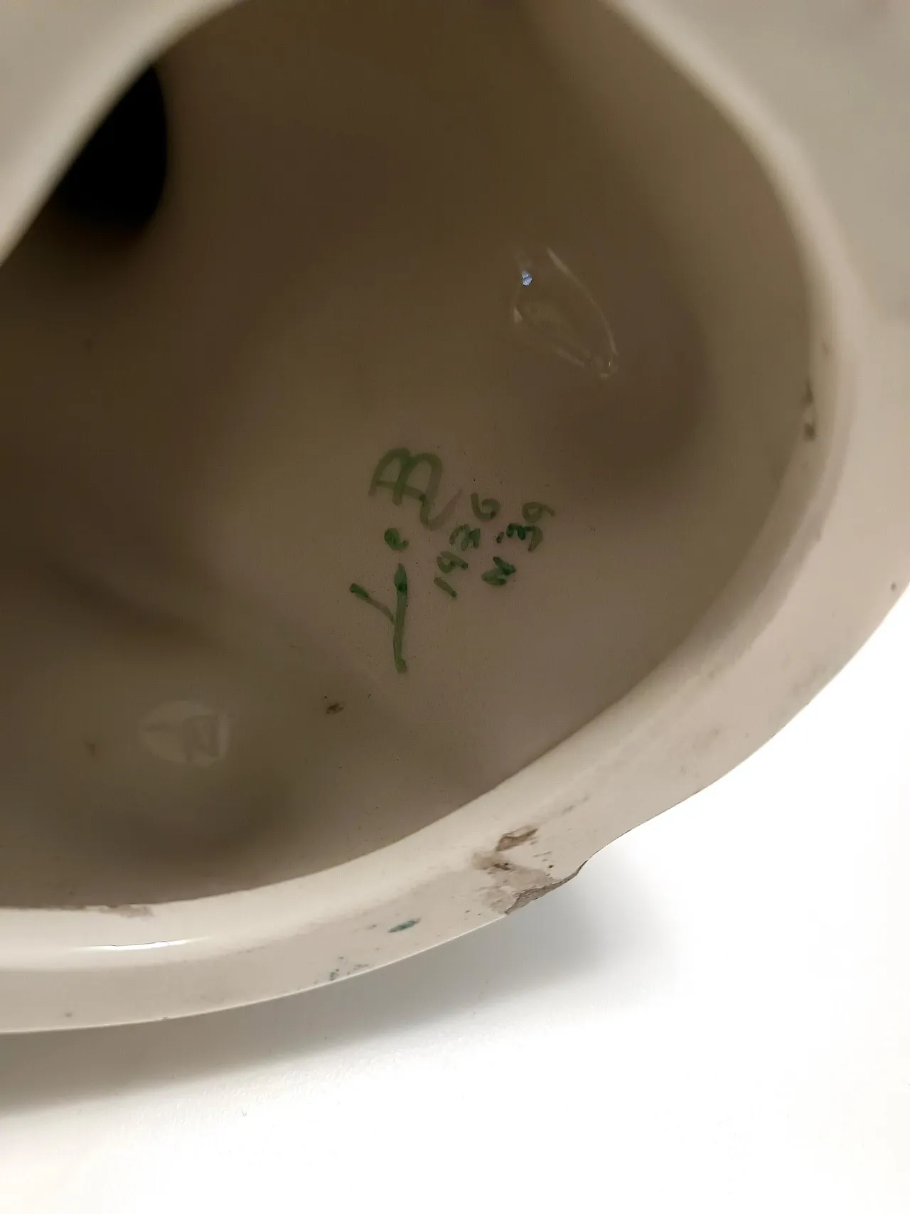 Painted and polished ceramic female bust by Clelia Bertetti, 1920s 14