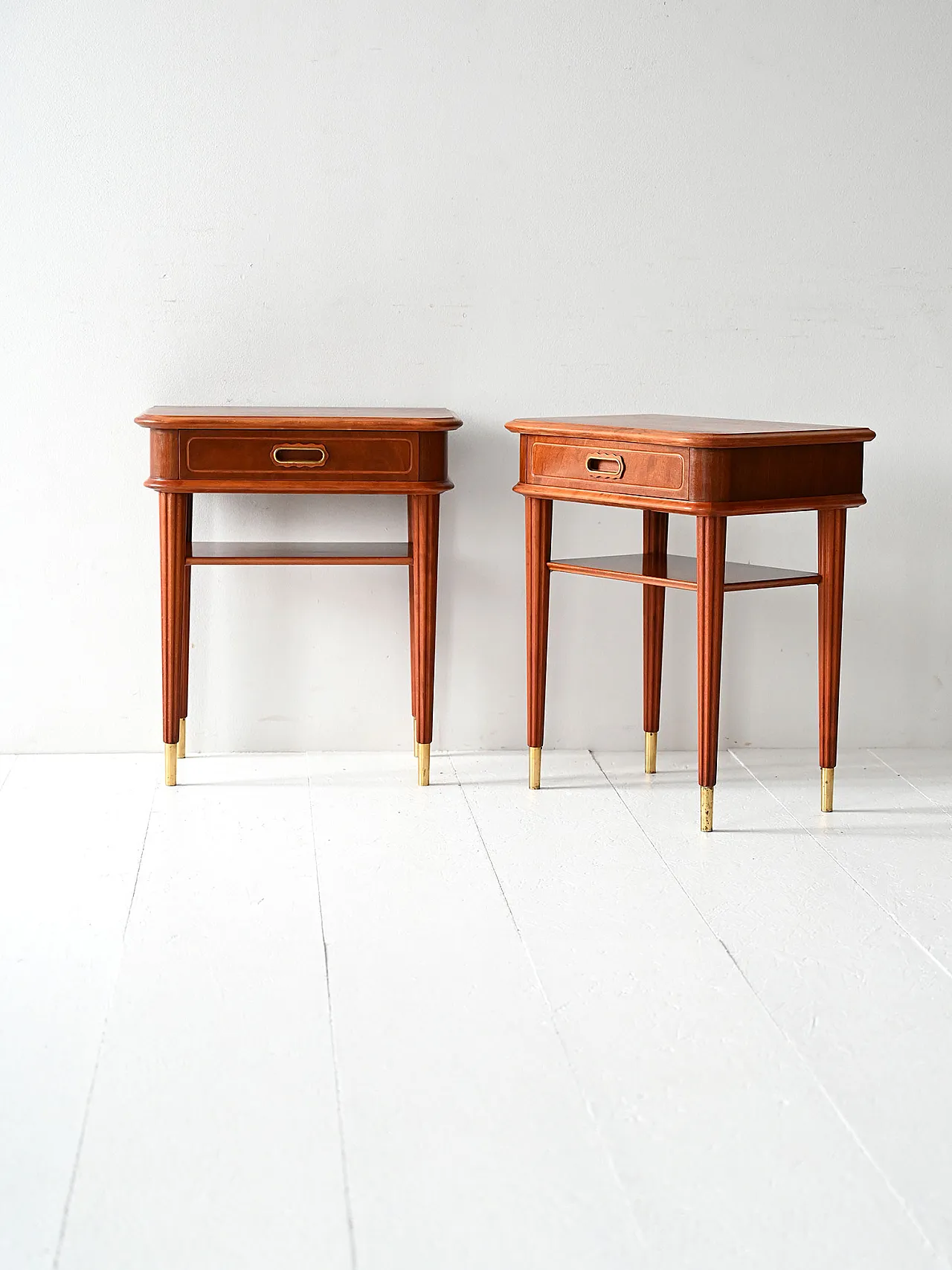 Coppia comodini scandinavi in mogano, anni '40 2