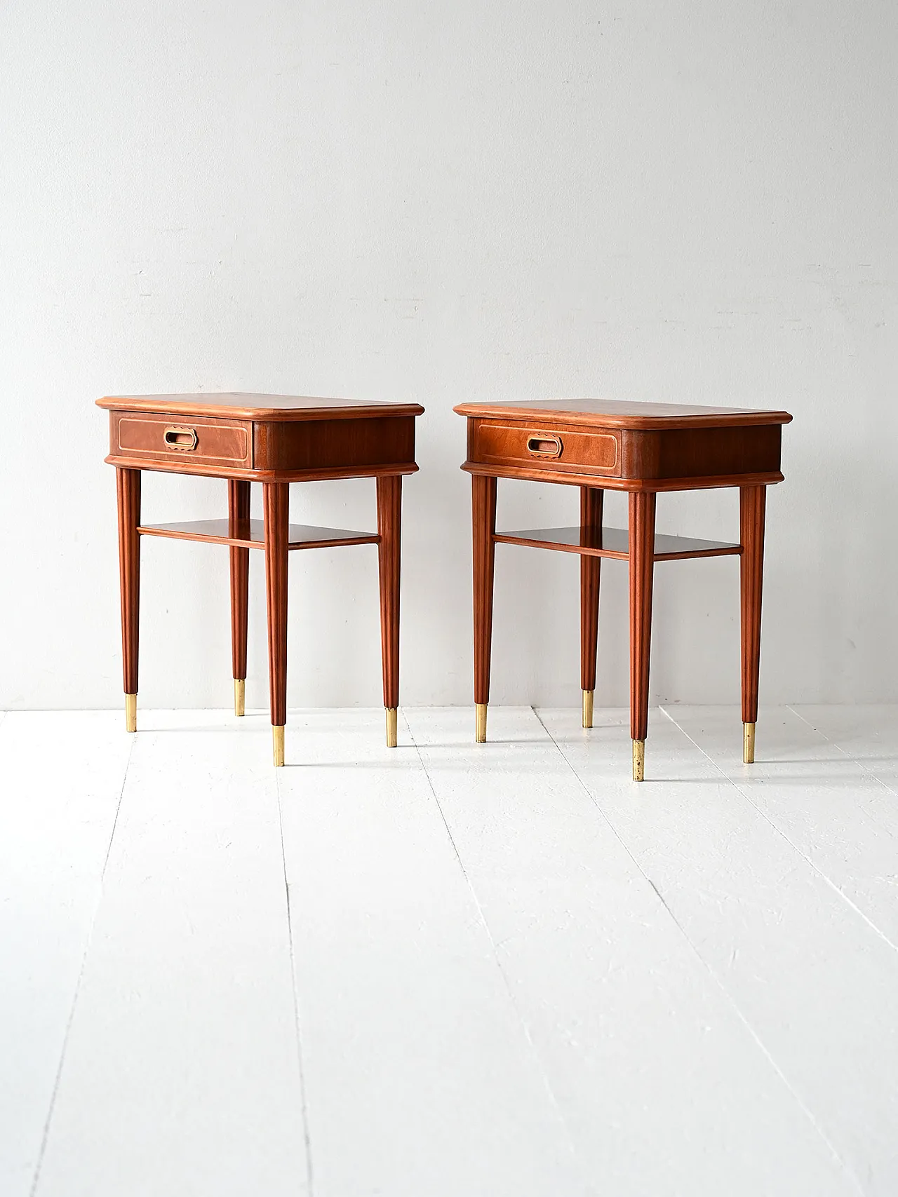 Coppia comodini scandinavi in mogano, anni '40 3