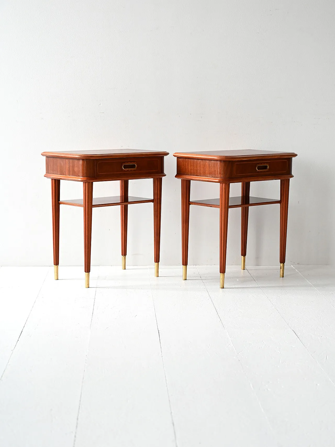 Coppia comodini scandinavi in mogano, anni '40 4