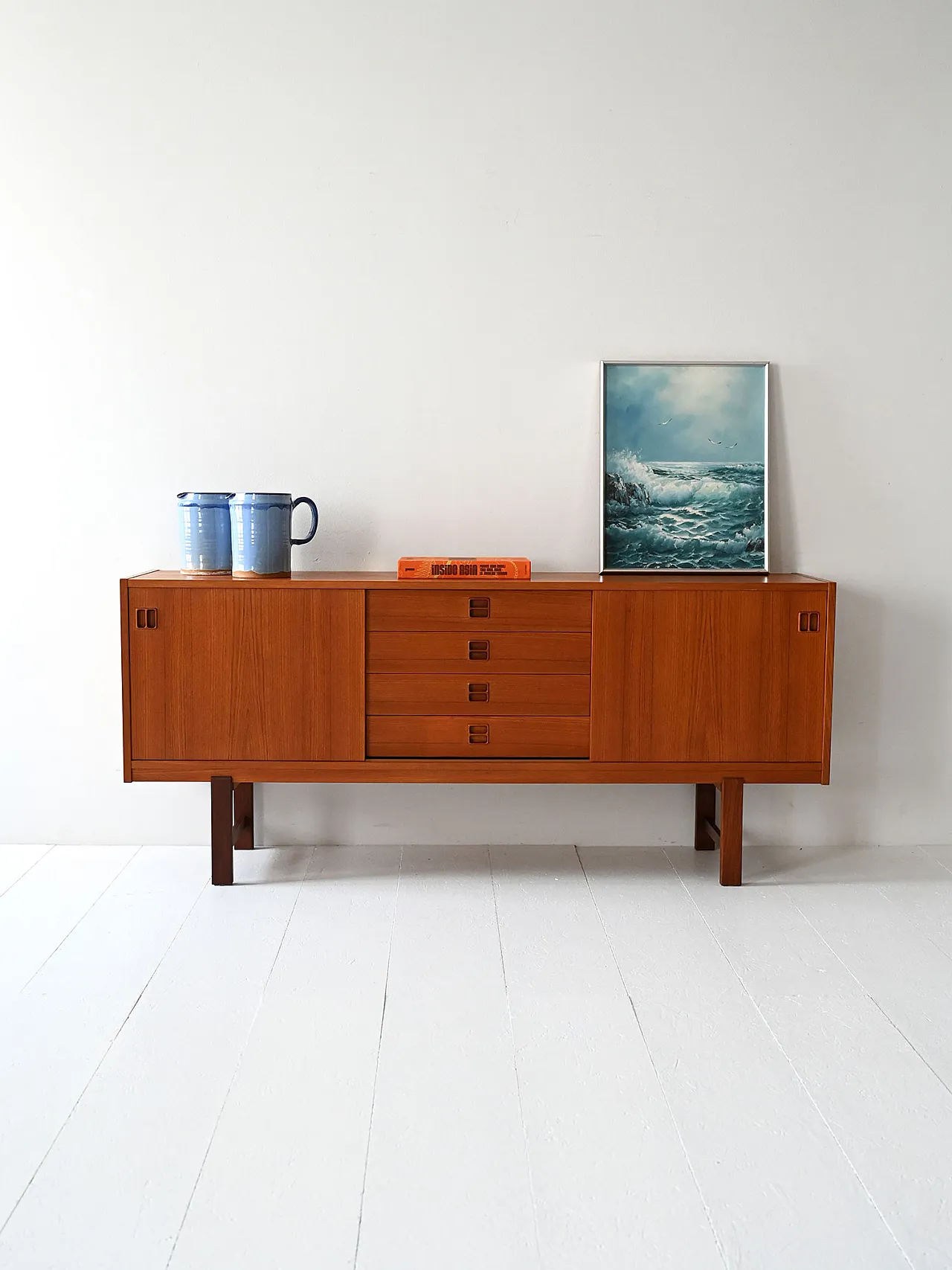 Scandinavo Teak Sideboard 1960s with drawers 1