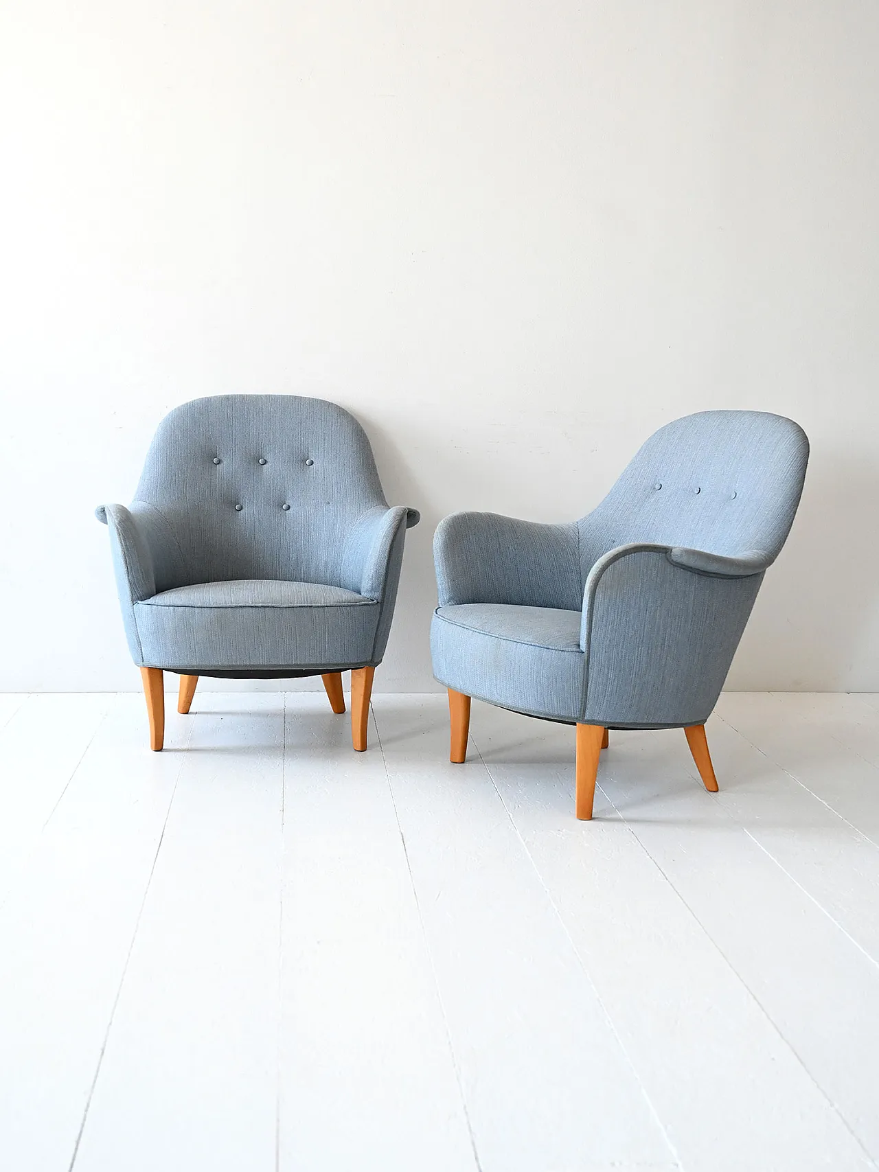 Pair of Carl Malmsten vintage armchairs Samsas 1