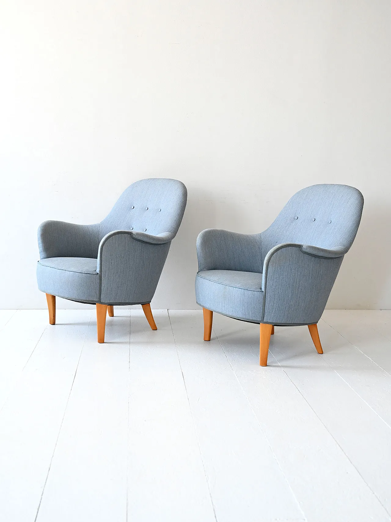 Pair of Carl Malmsten vintage armchairs Samsas 2