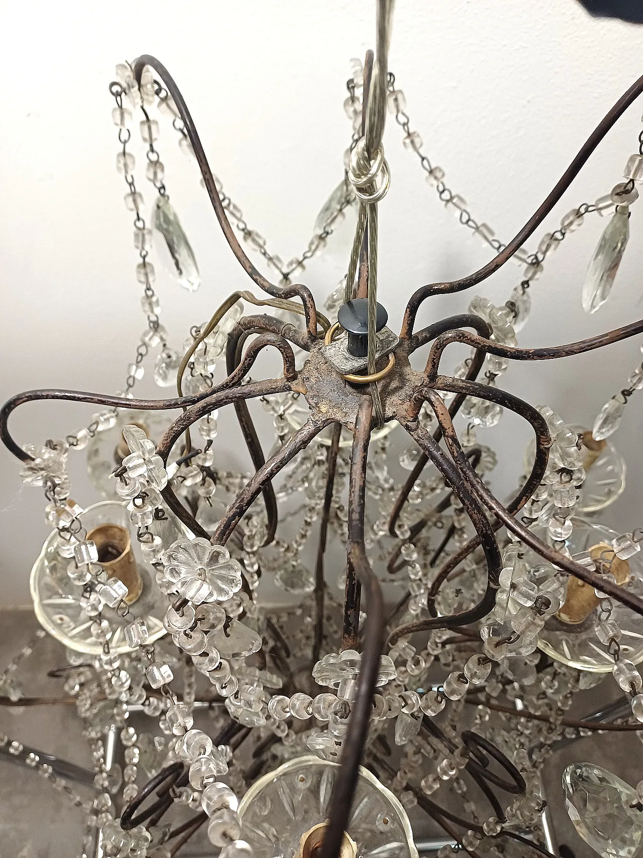 Lampadario stile Maria teresa a 12 luci, primo '900 9