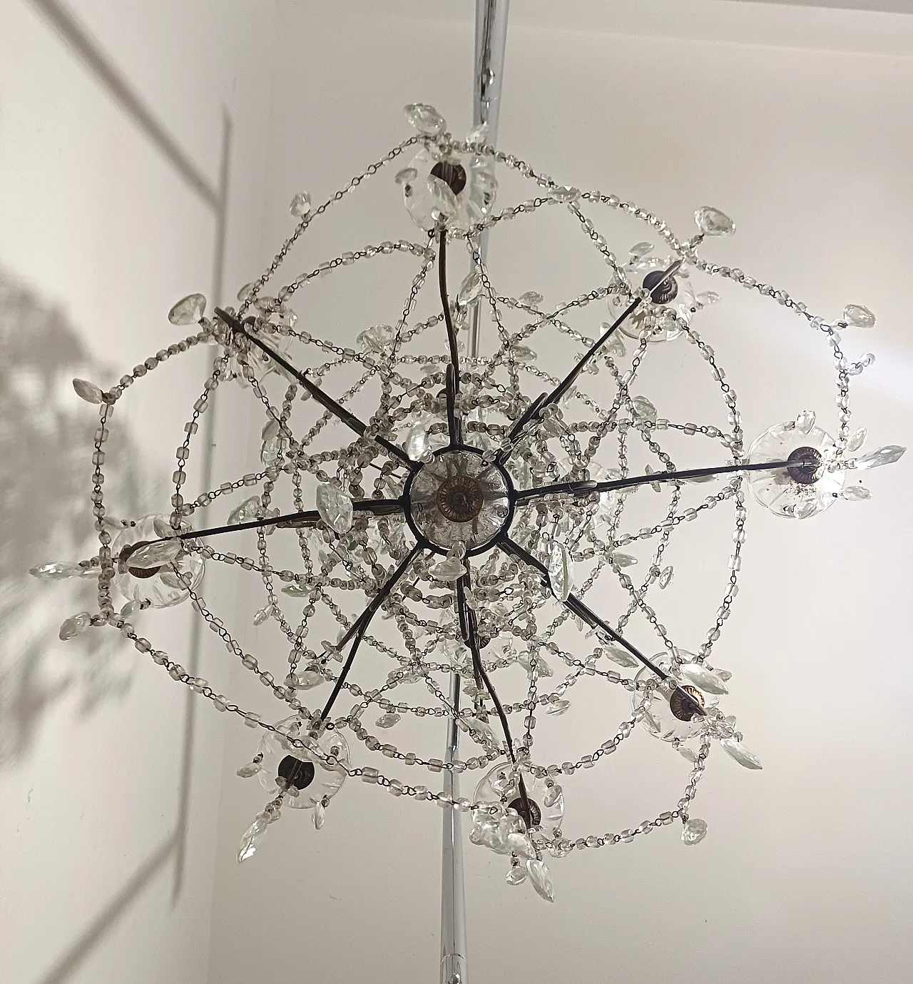 Lampadario stile Maria teresa a 12 luci, primo '900 10