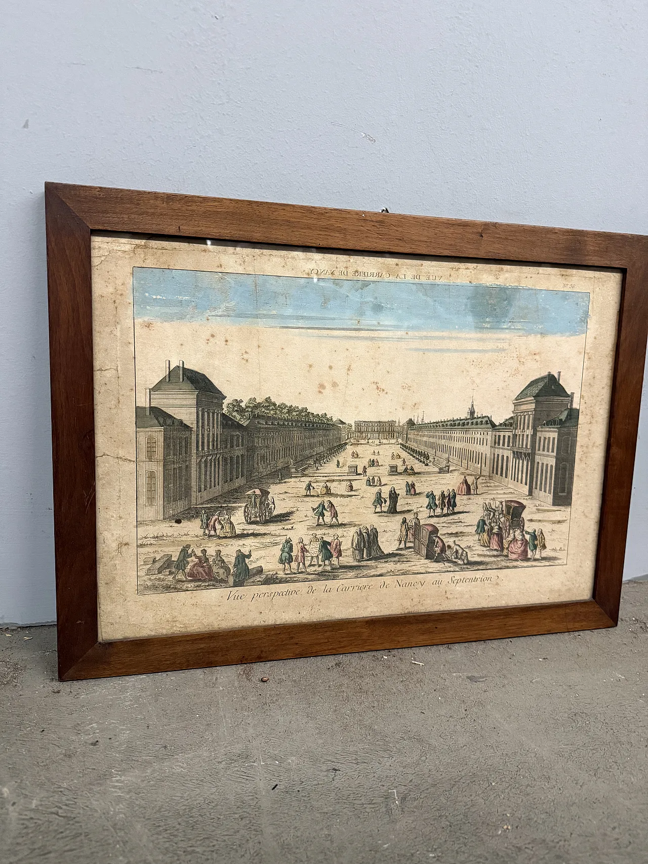 Incisione dipinta Vue de la Carriere de Nency au Septentrio, '800 1