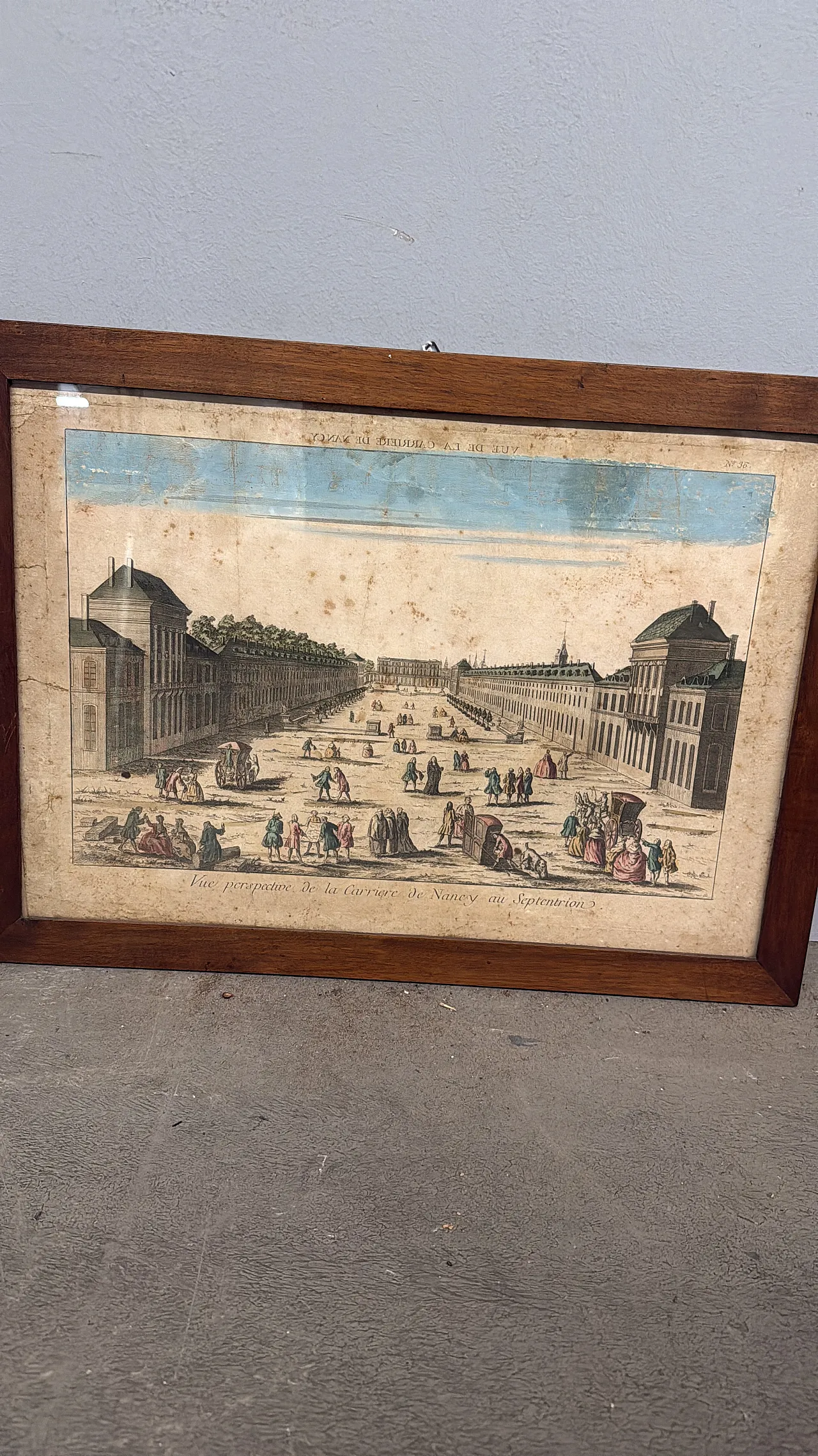 Incisione dipinta Vue de la Carriere de Nency au Septentrio, '800 2